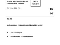 Action Plan on Climate Change in the Alps