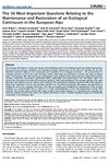 The 50 Most Important Questions Relating to the Maintenance and Restoration of an Ecological Continuum in the European Alps