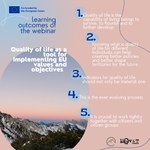 Webinaire : La qualité de vie comme outil de mise en œuvre des valeurs et des objectifs de l'UE