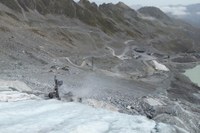 Dragage sur le glacier