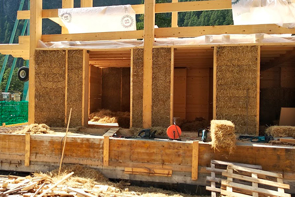 Ein Haus aus Reishülsen