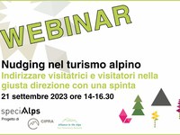 Webinar: Nudging nel turismo alpino