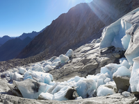 Zerfallende Alpengletscher