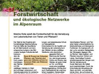 Forstwirtschaft und ökologische Netzwerke im Alpenraum