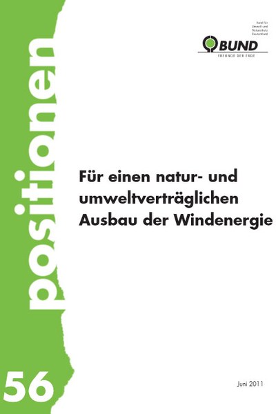 Für einen natur- und umweltverträglichen Ausbau der Windenergie